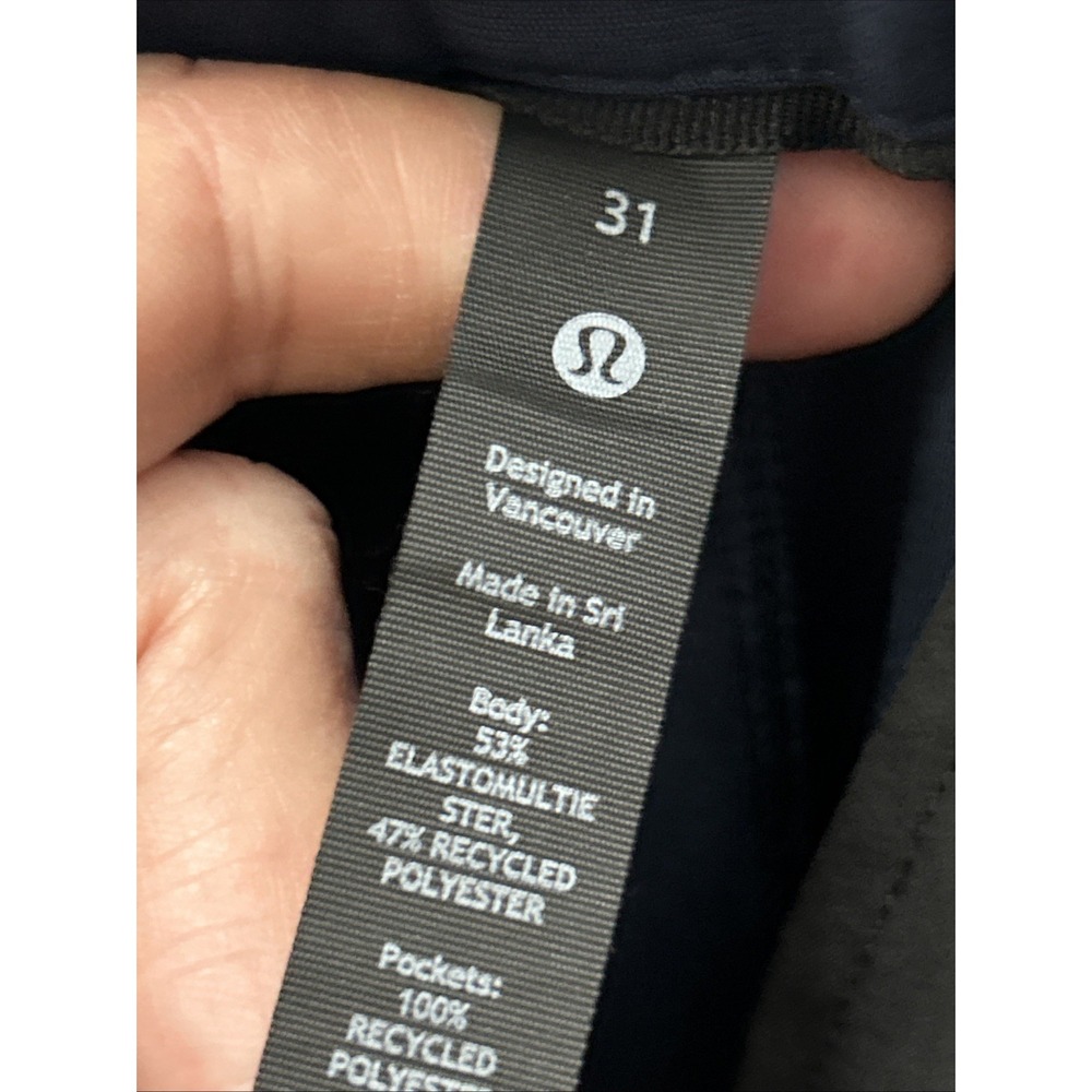 Mens Lululemon Commission Pant Slim Fit Chino Performance LM5AF1S Sz 31 Navy - Picture 7 of 8